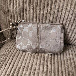 Elegant grey/silver Wristlet Clutch